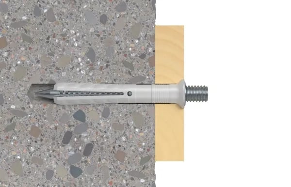 Fischer 50367, Skrue- og veggpluggsett, Murstein, Betong, Pozidriv, PZ2, 40 mm, 6 mm