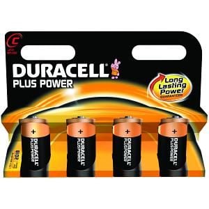 Duracell MN1400B4, Engangsbatteri, C, Alkalinsk, 1,5 V, 4 stykker, Svart, Oransje