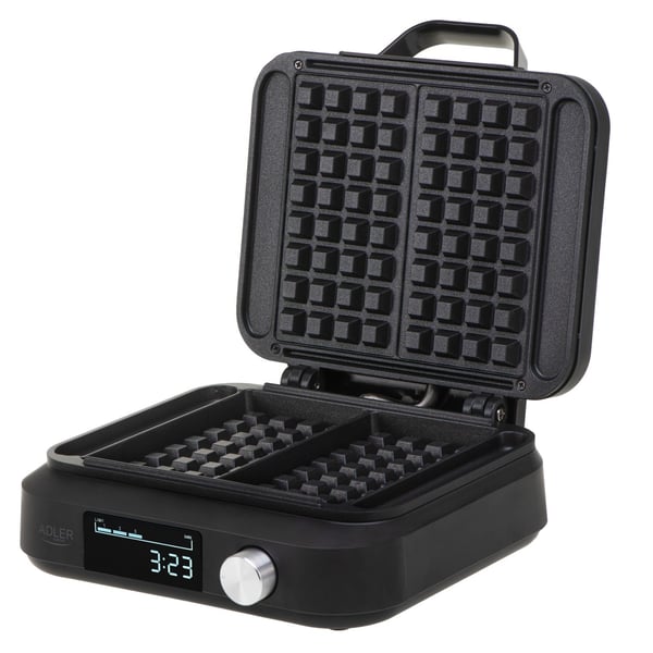 Adler , 2 våffla/våfflor, Torg, Svart, 0,65 m, 1500 W, 2200 W