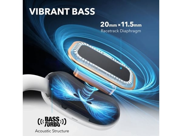 Anker Soundcore AeroFit 2 in-ear-hörlurar, true wireless, vita