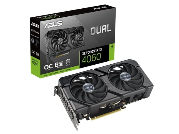 ASUS DUAL GeForce RTX 4060 EVO 8GB - Overclocked Edition - grafikkort - GeForce RTX 4060 - 8 GB GDDR6 - PCIe 4.0 - 3 x DisplayPort, HDMI