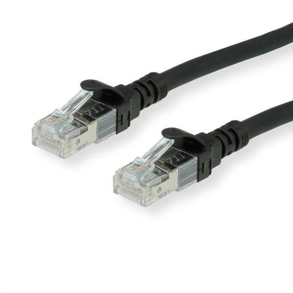 ROLINE 21152854, 1,5 m, Cat6a, S/FTP (S-STP), RJ-45, RJ-45, Svart