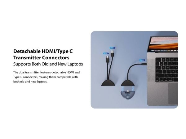 SpeaKa Professional SP-TR-500 trådlös förlängare 30 m USB-C 1920 x 1080
