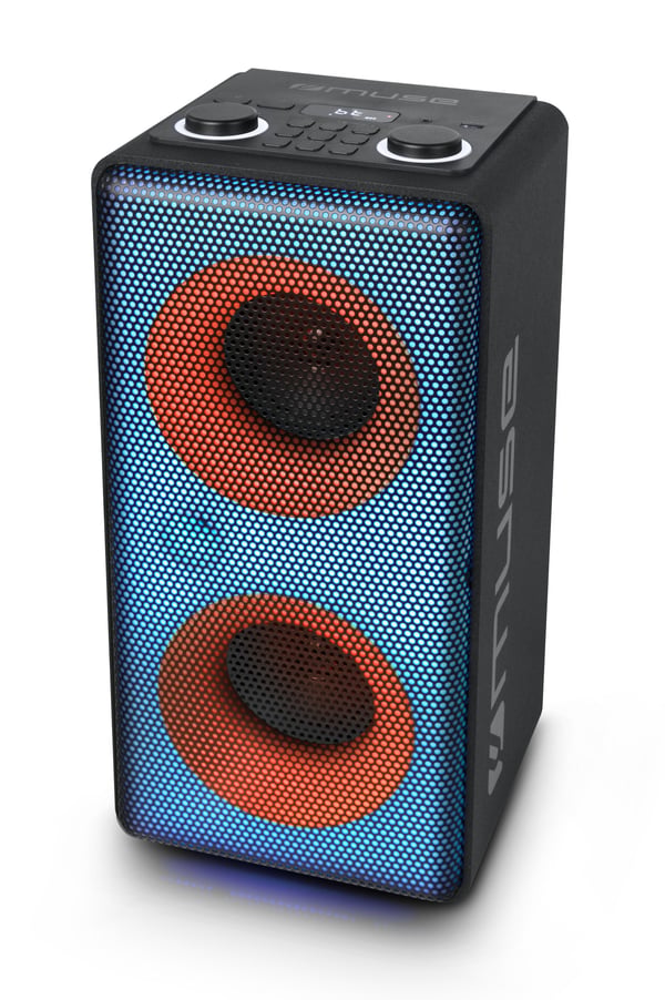 Muse M1808DJ, 150 W, Kaapeli & johto, Lajittelu, Kolmivärinen, LED, Liesi, valo