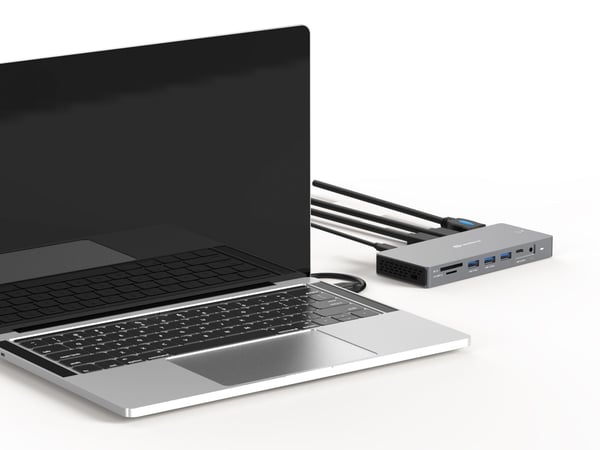 Sandberg USB-C 13in1 DockingStation Pro, langallinen, USB 3.2 Gen 1 (3.1 Gen 1) Type-C, 100 W, 3,5 mm, harmaa, MMC, MicroSD (TransFlash), MicroSDHC...