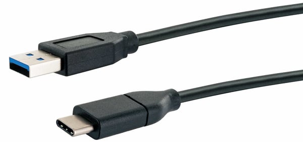 Schwaiger Power4You Professional - USB-kabel - USB typ A (hane) till USB-C (hane) - USB 3.1 Gen2 - 3 A - 50 cm - rund - svart