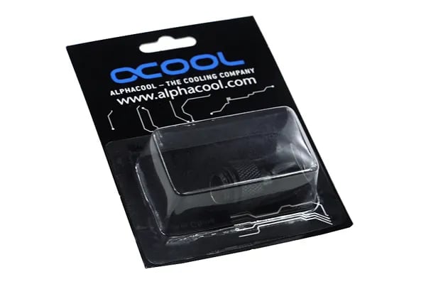Alphacool - Forbindelsesadapter for væskekjølesystem - mørkesvart - 2.4 cm