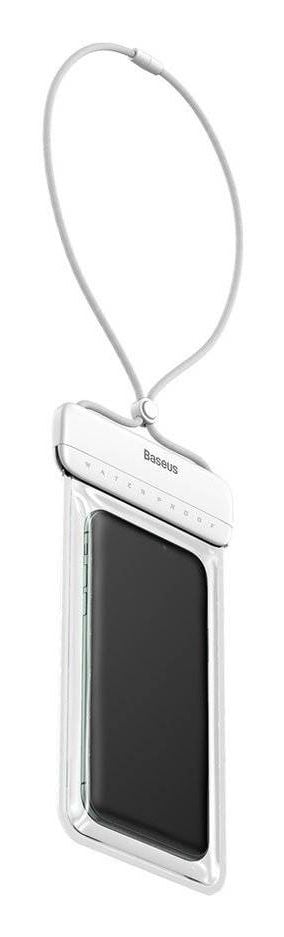 Baseus Let's Go Slip - Beskyttende vanntett eske for mobiltelefon - PVC, silikon, akrylonitril-butadien-styren (ABS) - hvit - up to 7.2"