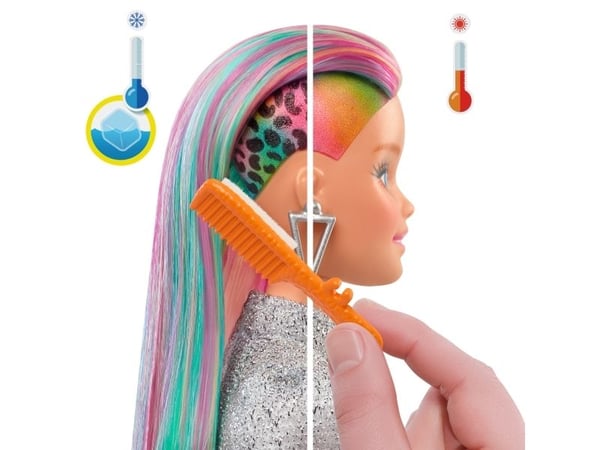 Barbie Totally Hair Leopard Rainbow Hair Doll, Motedukke, Jente, 3 år, Jente, 298 mm, Flerfarget
