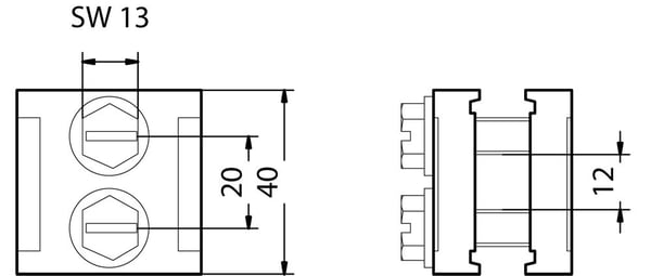 Siemens 8US19212BE00 Samleskinne-forbindelsesesstykke
