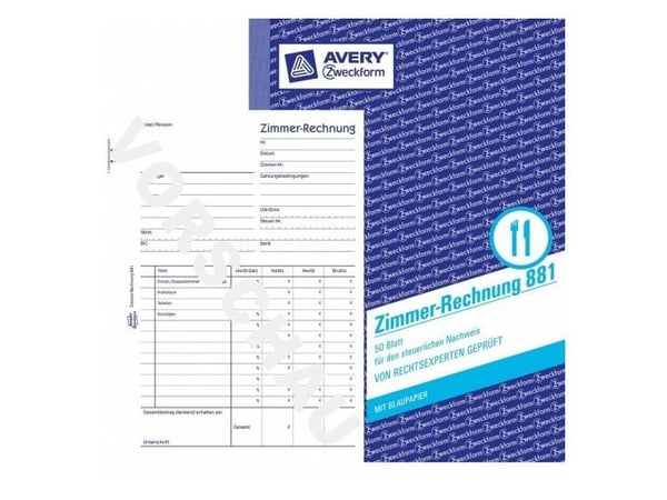 Avery 881, Sininen, Valkoinen, Paperi, 145 mm, 210 mm