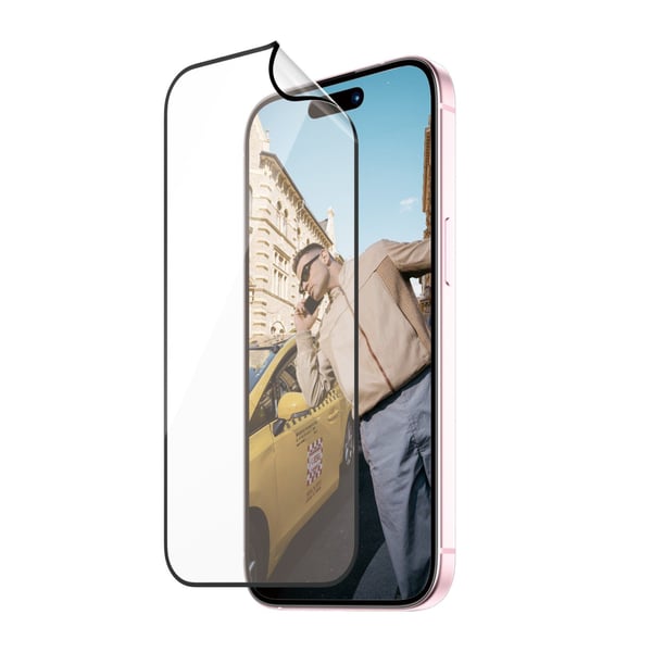 PanzerGlass™ | Ultra-Wide Fit - Skjermbeskyttelse for mobiltelefon - Matrix Protection | Apple iPhone 15