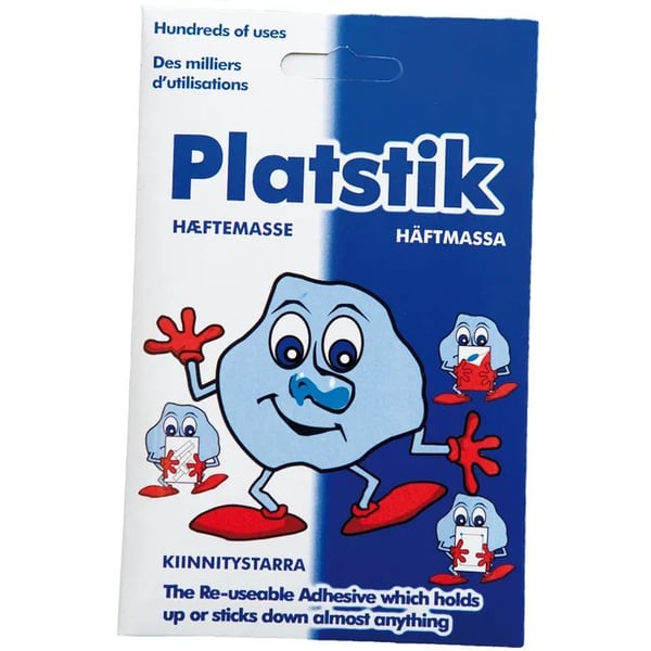 Plastik Hæftemasse 60g, blå