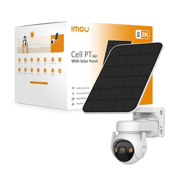 Imou Cell PT Solar Kit, IP-turvakamera, ulkokäyttöön, langaton, Amazon Alexa, CE, FCC, seinään