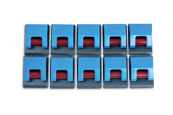 MAUL Roller clip S, Plast, Blå, 43 mm, 33 mm, 10 stykker