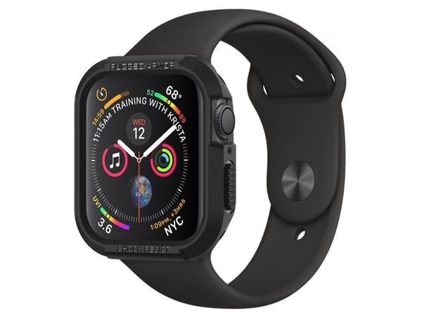 Spigen 062CS24469, Kotelo, Älykello, Musta, Apple, Apple Watch Series 4 (44mm), Termoplastinen polyuretaani (TPU)