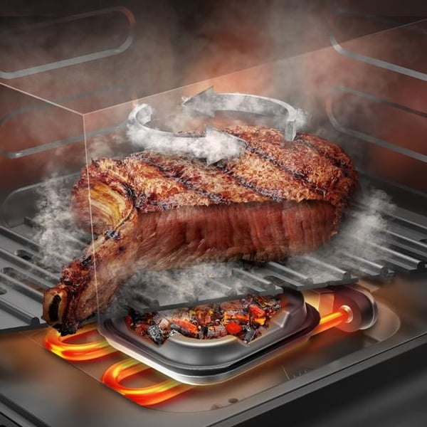 Cecotec Cecofry&Grill Smokin'' 8500, Varmluftsfrityr, 8,5 l, 40 °C, 200 °C, Single/enkelt, Svart, Brun
