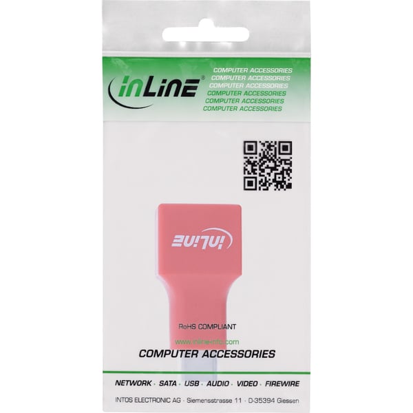 InLine 31651, USB-C, USB-A, Röd