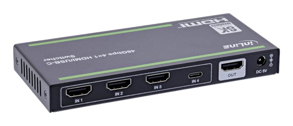 InLine 57885B, HDMI, USB typ-C, metall, sortering, 8 kV, 4 kV