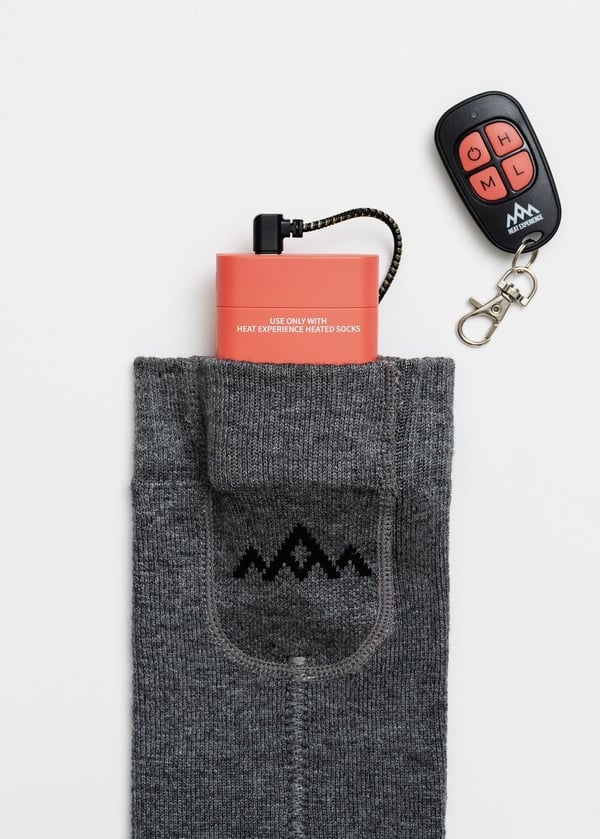 HeatX Heated Everyday Socks w/batt. V2 S - Grey