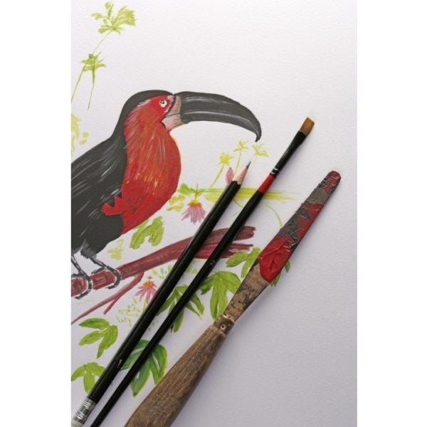 Paint-On Blok A5 250gram 40 ark hvidt papir, multi teknik, toplimet