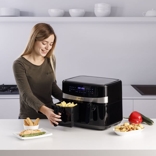 Taurus Air Fry Digital Duo, Varmluftsfritös, 9 l, 50 ° C, 200 ° C, 60 min, Dubbel