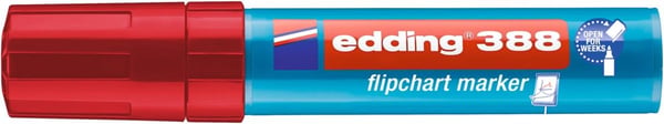 Edding 388, 1 styck, Röd, Mejselspets, Turkos, Plast, Rund