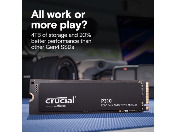 Crucial P310 SSD 4 TB M.2 2280 PCIe 4.0 x4 NVMe 5500 MB/s CT4000P310SSD8