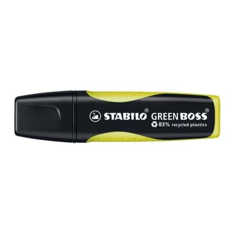 Stabilo Green Boss Gul - 83% genanvendt plast - (10 stk.)