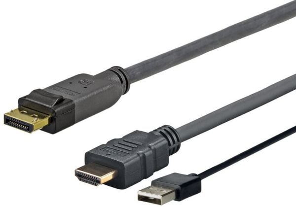 VivoLink Pro - Videokabel - DisplayPort hann til USB, HDMI hann - 5 m - 4K-støtte