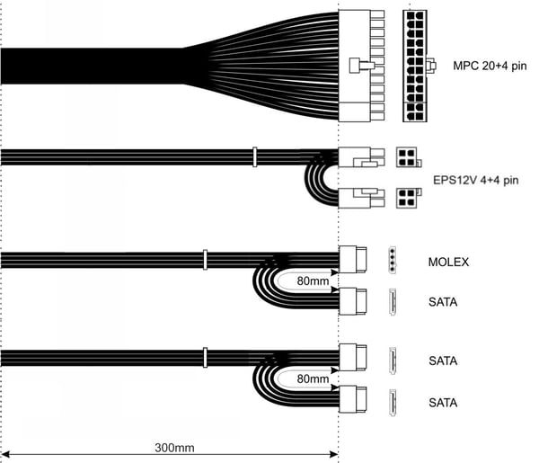 Akyga Ultimate Series AK-T1-250 - Virtalähde (sisäinen) - TFX12V - 80 PLUS Gold - AC 230 V - 250 Watt - aktiivinen PFC - harmaa