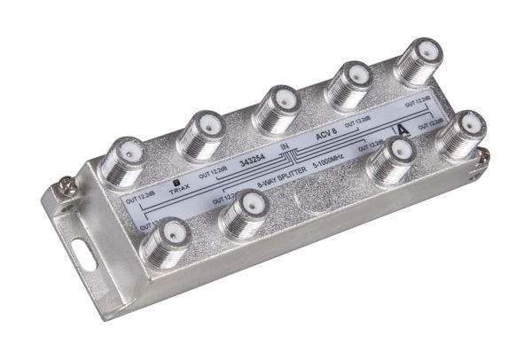 Triax ACV 8, Kaapelin jakaja, 75 O, 5 - 1000 MHz, Metallinen, Naaras, A