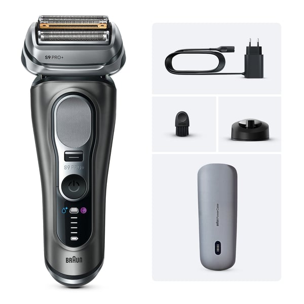 Braun Series 9 Pro+ 9625s, Folie shaver, Grafit, Rustfrit stål, Knapper, LED, Batteri