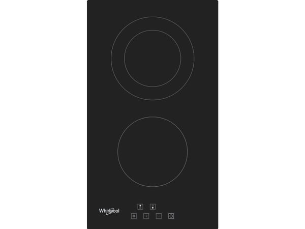 Whirlpool WRD 6030 B - Keramisk komfyrtopp - 2 plater - Nisje - bredde: 27 cm - dybde: 49 cm