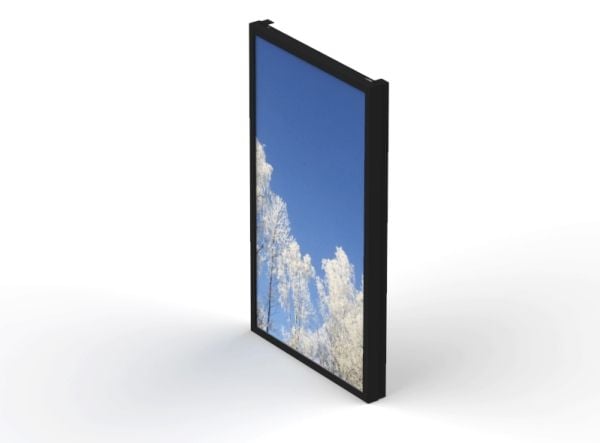 HI-ND Wall Casing EASY 32" Portrait - Monteringssett (hylster) - for LCD-skjerm - metall - svart, RAL 9005 - skjermstørrelse: 32" - veggmonterbar -...