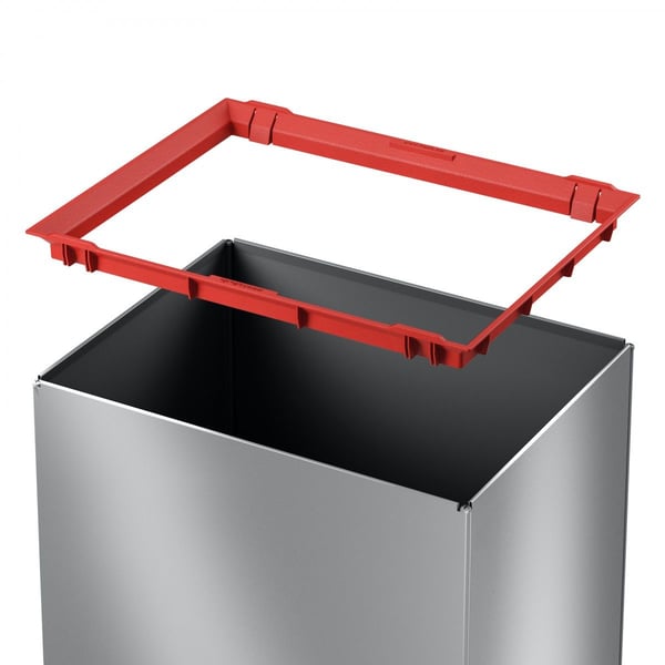 Hailo Big-Box Swing L 0840-121 Jäteastia 35 l Teräslevy (S x K x S) 339 x 545 x 260 mm Hopea, Musta Itsesulkeutuva kierrekansi 1 kpl