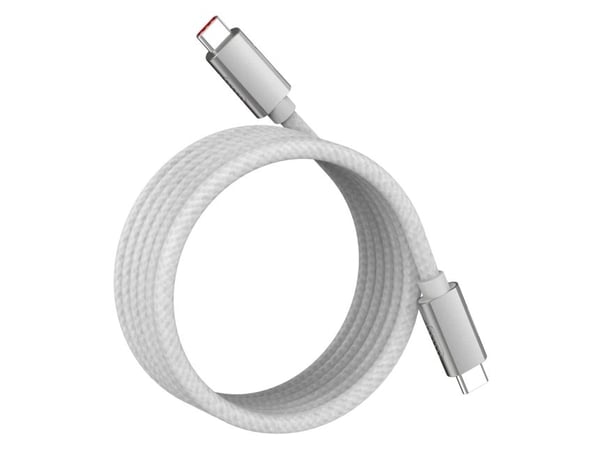 XtremeMac X-Magnet - USB-kabel - USB-C (hann) til USB-C (hann) - USB 2.0 - 1.5 m - Hurtiglading opptil 60W, magnetisk - hvit
