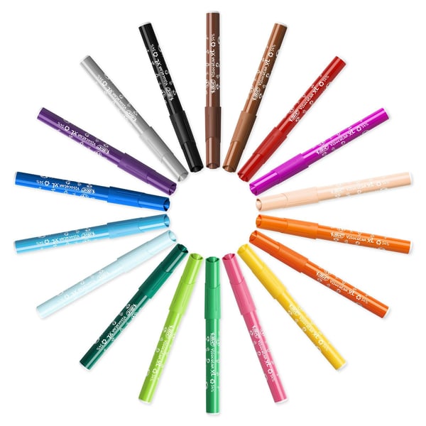 BIC 8922231, 12 farger, Flerfarget, Projektil spiss, Flerfarget, Rund, 3 år