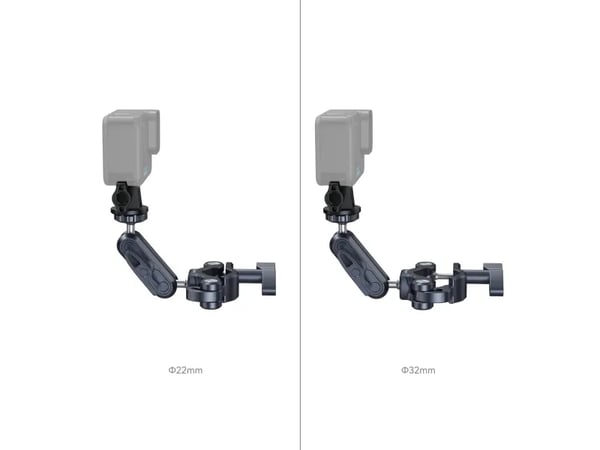 SmallRig ohjaustangon puristin, ohjaustanko 22 mm-32 mm halkaisijaltaan 22 mm ja 31,8 mm:n kiinnitysetäisyys, musta, alumiini, silikoni, ruostumato...