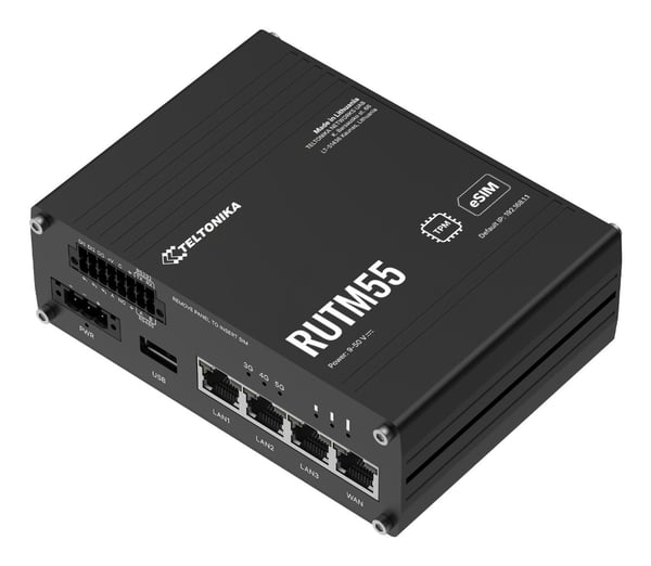 Teltonika RUTM55 industriell 5G-router, Wi-Fi 5