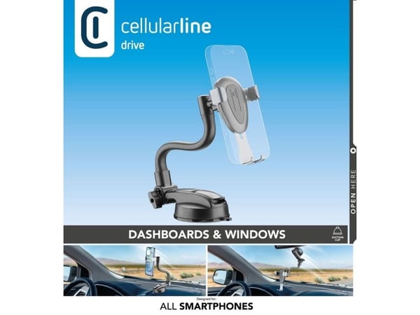 Cellularline 8018080456275, Mobiltelefon / smartphone, Passiv hållare, Cykel/Bil, Svart