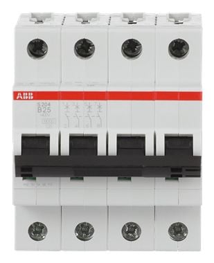 Automaattisulake C 40A, 4-napainen C-ominaisuus, katkaisukyky 6kA, 230/400V AC, 70mm leveä S204-C40