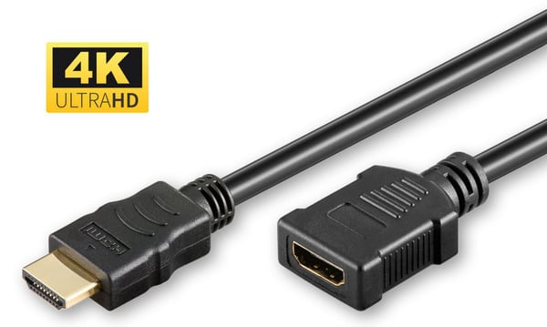 MicroConnect - Ultra High Speed - HDMI-forlengelseskabel - HDMI hann til HDMI hunn - 1.5 m - svart - 4 K 60 Hz (4096 x 2160) støtte, Lydreturkanal ...