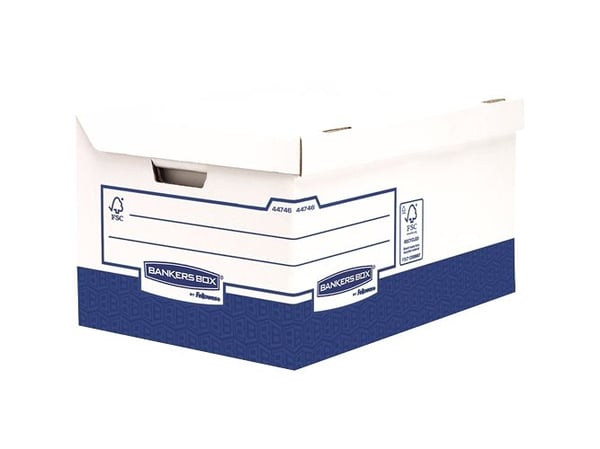 Fellowes 4474601, Varastolaatikko, Sininen, Valkoinen, Suorakulmainen, Paperi, Kuvio, Sisätila