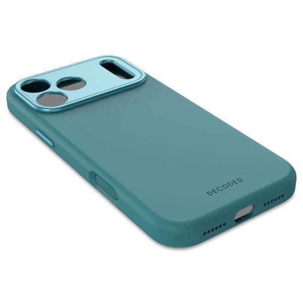 Decoded AntiMicrobial Silicone Backcover - beskyttelsesveske i silikon for iPhone 17 Pro Max kompatibel med MagSafe retroblå