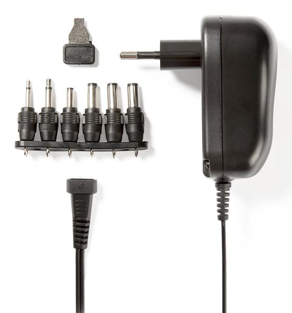 Nedis ACPA001 - Strømadapter - 12 watt - 1 A - på kabel: DC-strømjakk - svart