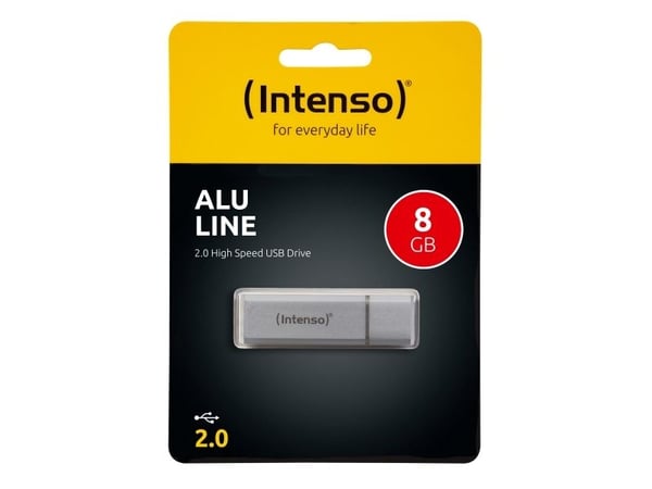 Intenso Alu Line - USB-flashstasjon - 8 GB - USB 2.0 - sølv