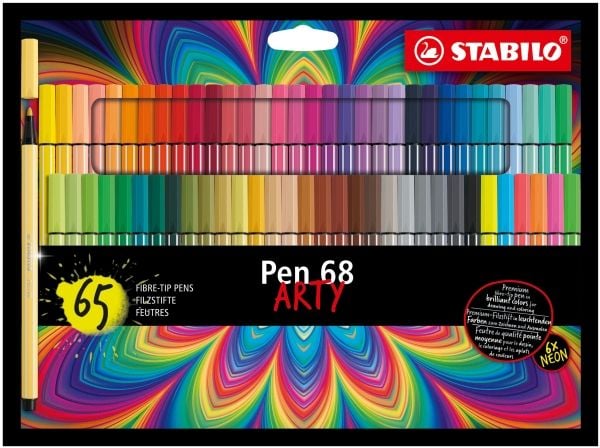 Fiberpen Stabilo Pen 68 Arty med 65 stk. ass. farver