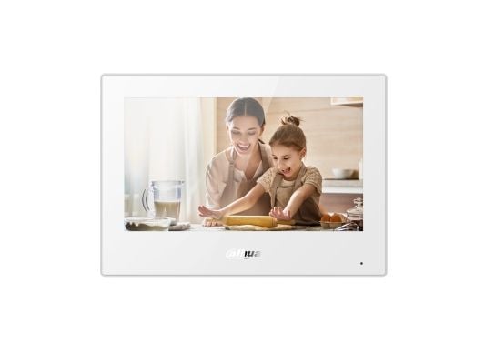 Dahua VTH5 Series VTH5321GW-W - IP intercom station monitor - innendørs - kablet, trådløs - 802.11b/g/n - 2.4 Ghz - 10/100 Ethernet - hvit