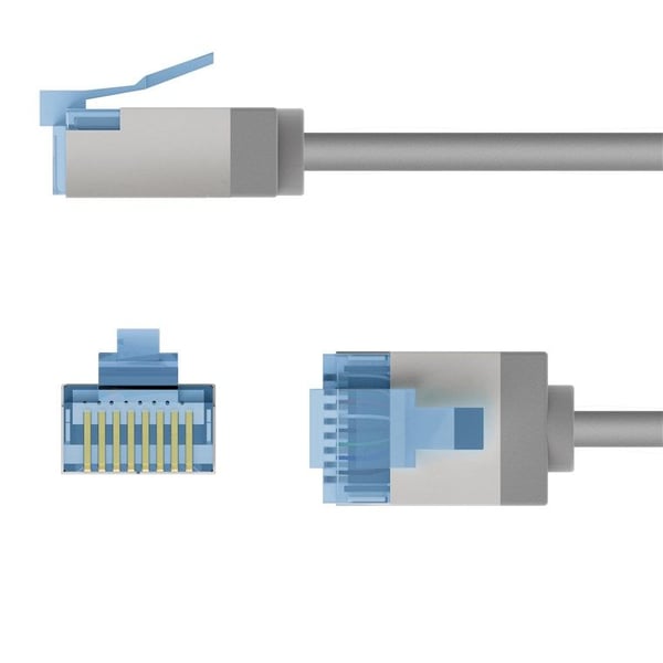 Goobay 74307, 1 m, Cat6a, U/FTP (STP), RJ-45, RJ-45, Hvit
